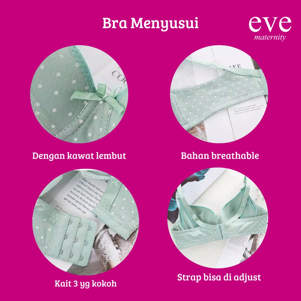  Eve Maternity Nursing Bra Full Wired Polkadot BH163