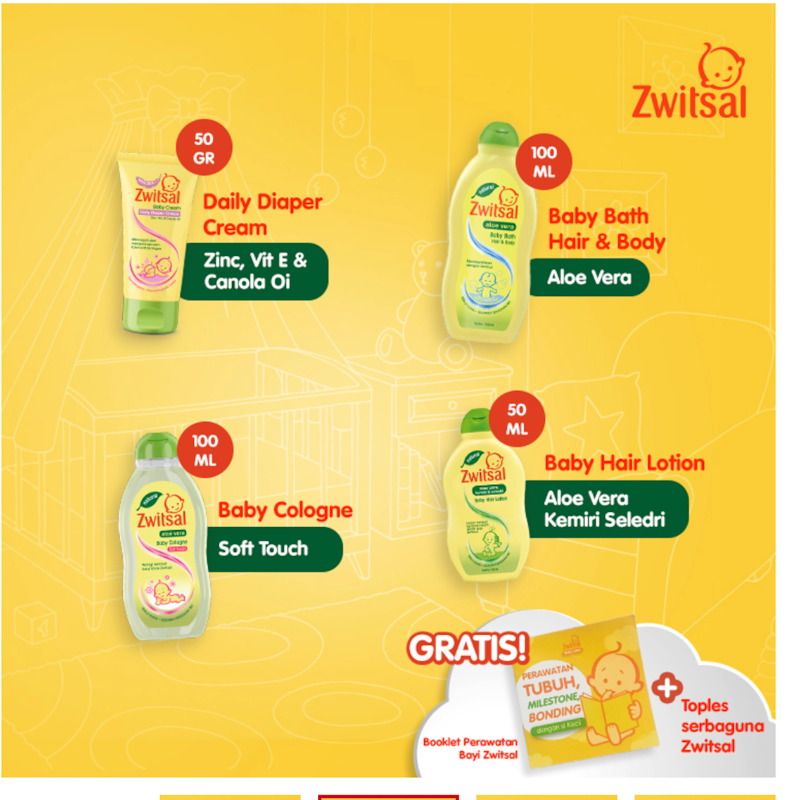 Zwitsal Essential Baby Gift Set Hampers Twinpack 3