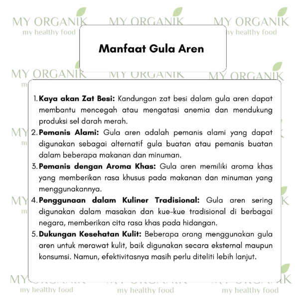  My Organik Gula Aren Cair