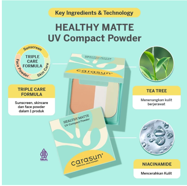 Carasun® Healthy Matte UV Compact Powder SPF 50+ PA++++ 03 Fair 2