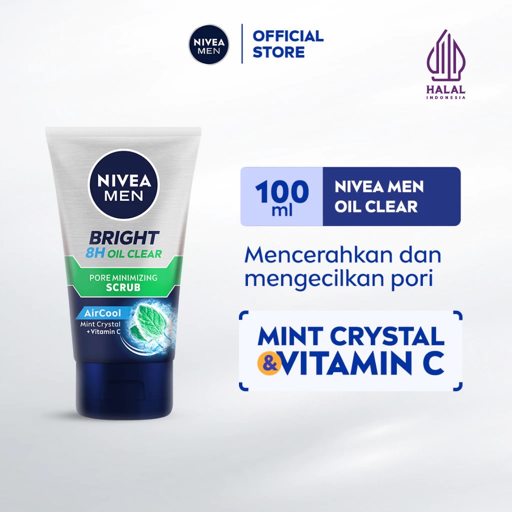 Beiersdorf NIVEA MEN Bright Oil Clear Pore Minimizing Scrub