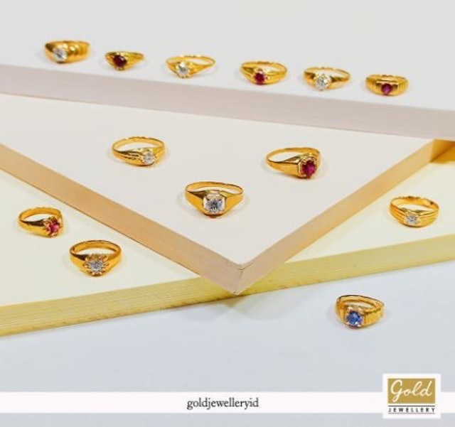 Gold Jewellery Cincin Bayi Emas Kuning Kadar 700 16K