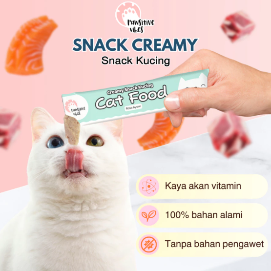 Sukses Bersama Sanwen Pawsitive Vibes Creamy Snack Kucing 15 gram