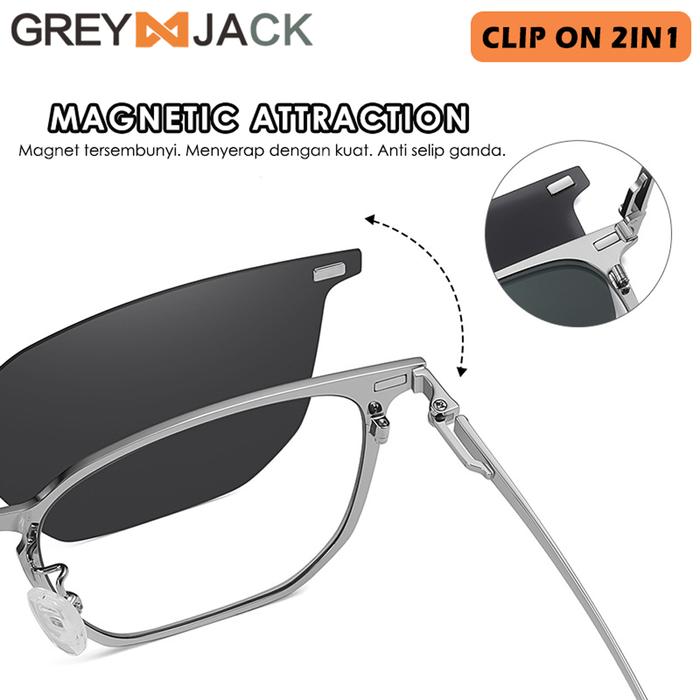 Grey Jack Kacamata Clip On 2in1 3