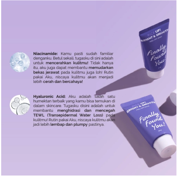 Karya Maharendra Innovation Finally Found You! RICE UP! Bright & Smooth Peel-Off Mask