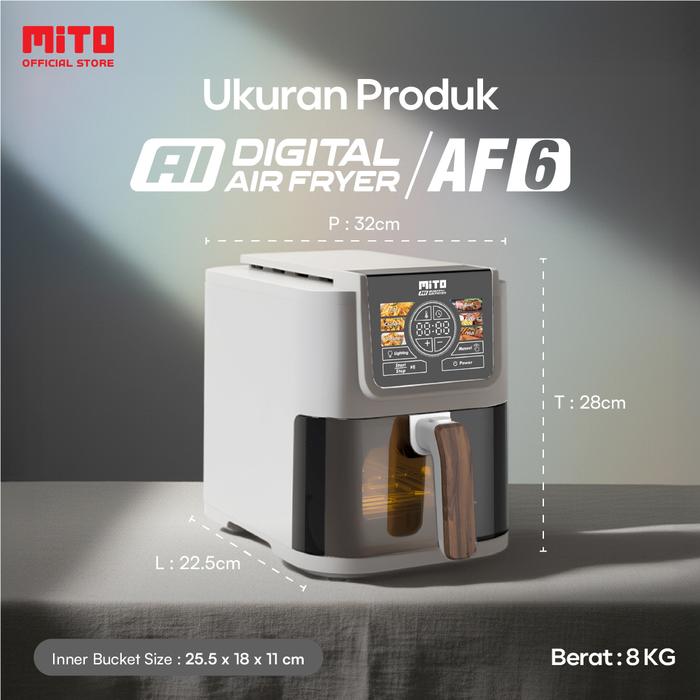 Maju Express Indonesia MITO AI Digital Air Fryer  AF6