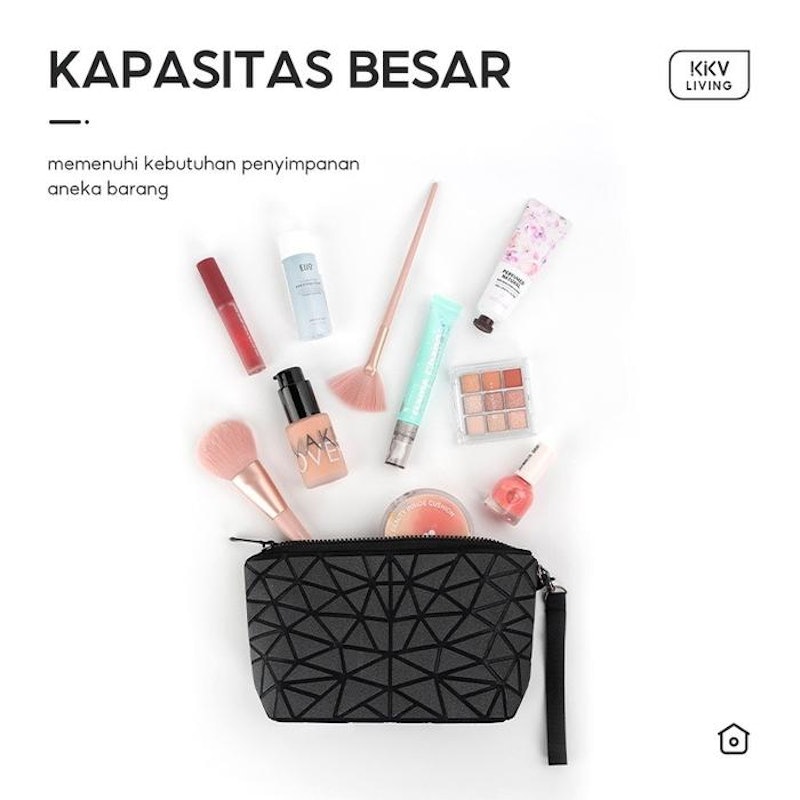 OH!SOME La Motti Diamond Cosmetic Bag Black 2