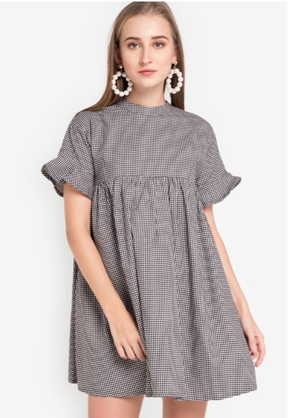 Short Sleeve Woven Dress ED75 