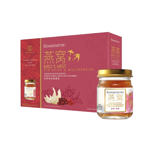 Kinohimitsu Minuman Sarang Burung Walet dengan Kurma Merah dan Wolfberry