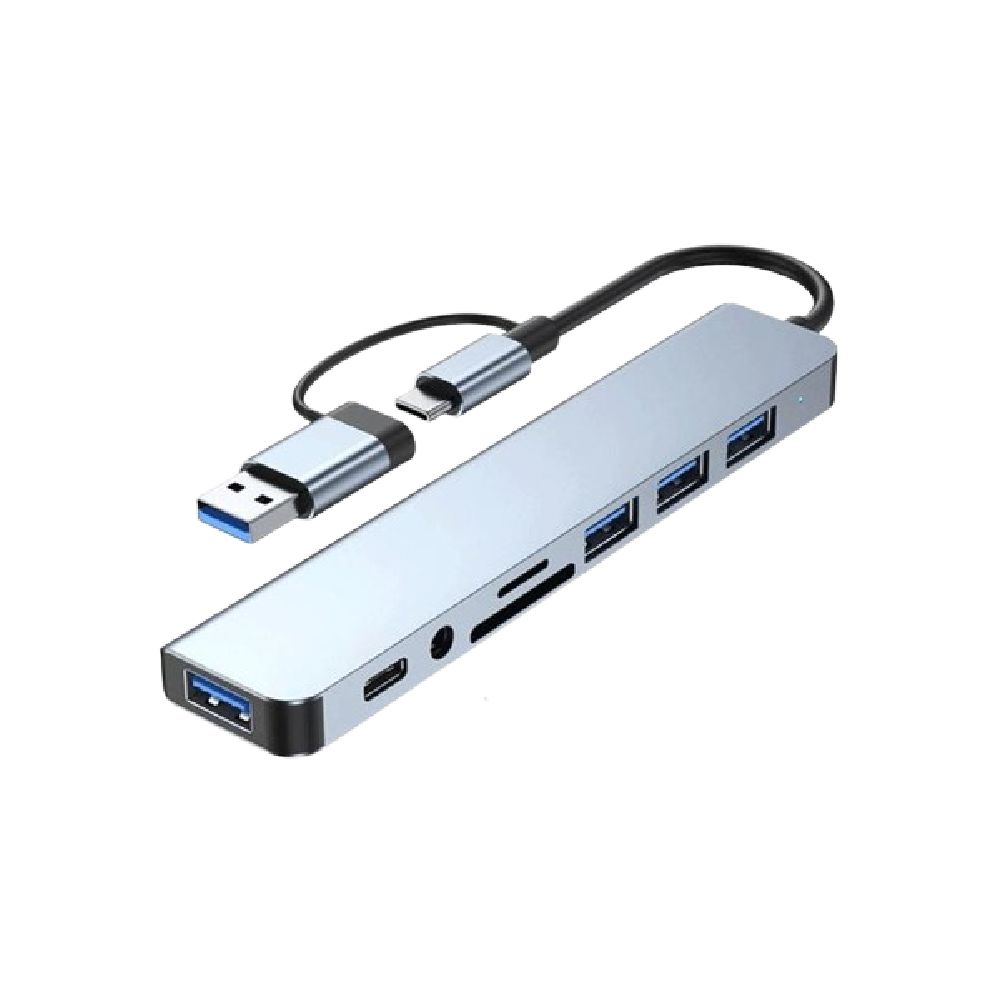 MeTiKo USB 8 In 1 Converter Type C Hub Adapter Multi USB