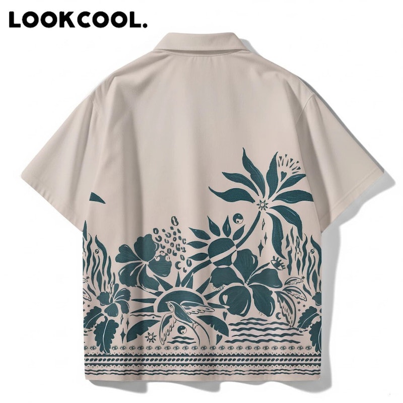 LOOKCOOL Kemeja Pria Motif Hawaiian 2