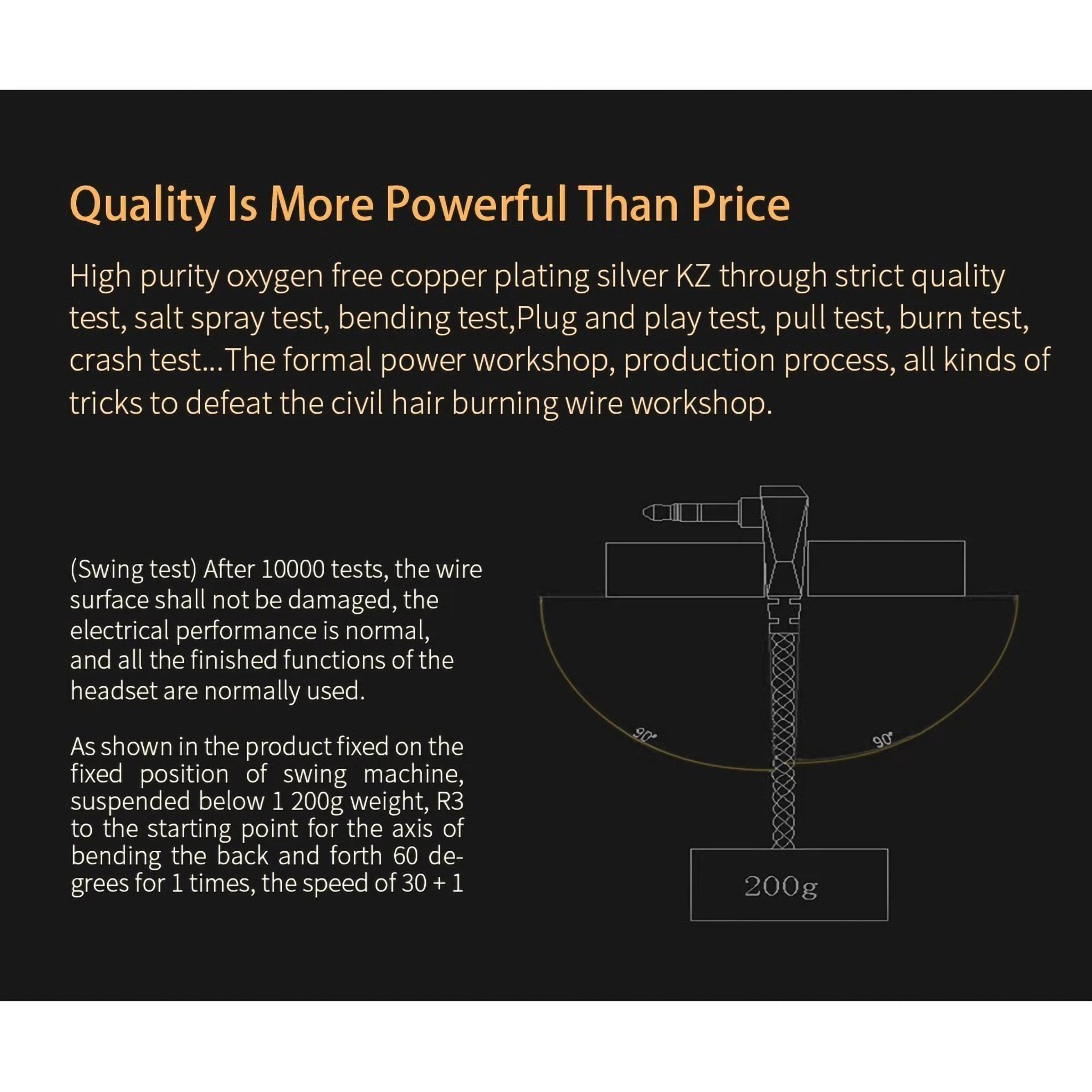  KZ Cable Silver Cable Upgrade for KZ Earphone Type C with Mic