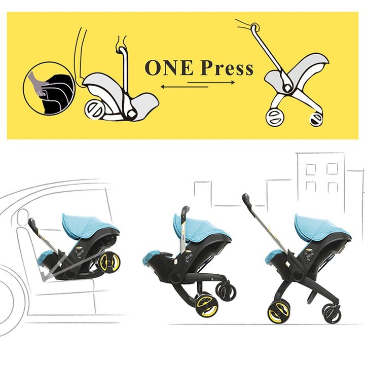 Mmflight Stroller Car Seat 4 in 1