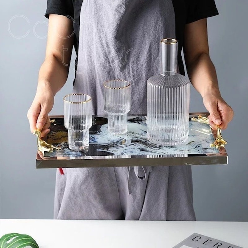 Stainless Steel Nordic Serving Storage Tray 4