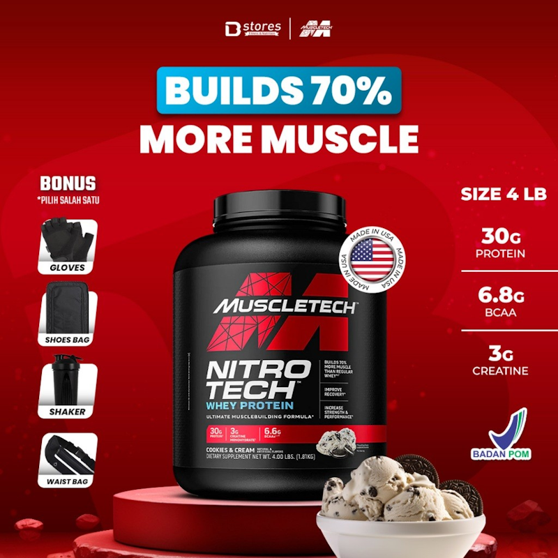 MuscleTech Nitrotech Whey Protein Cookies & Cream 2