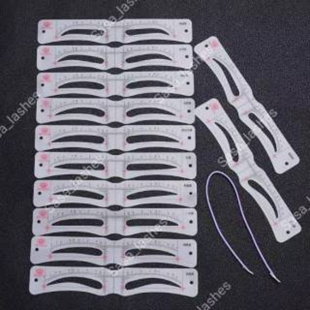 Eyebrow Ruler Set 12 Pcs