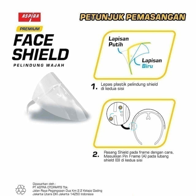 Astra Otoparts ASPIRA Premium Face Shield Pelindung Wajah