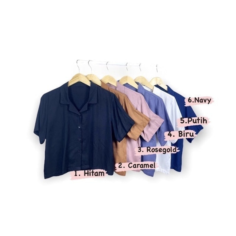 Malibu Shirt Kemeja Crop Top 4