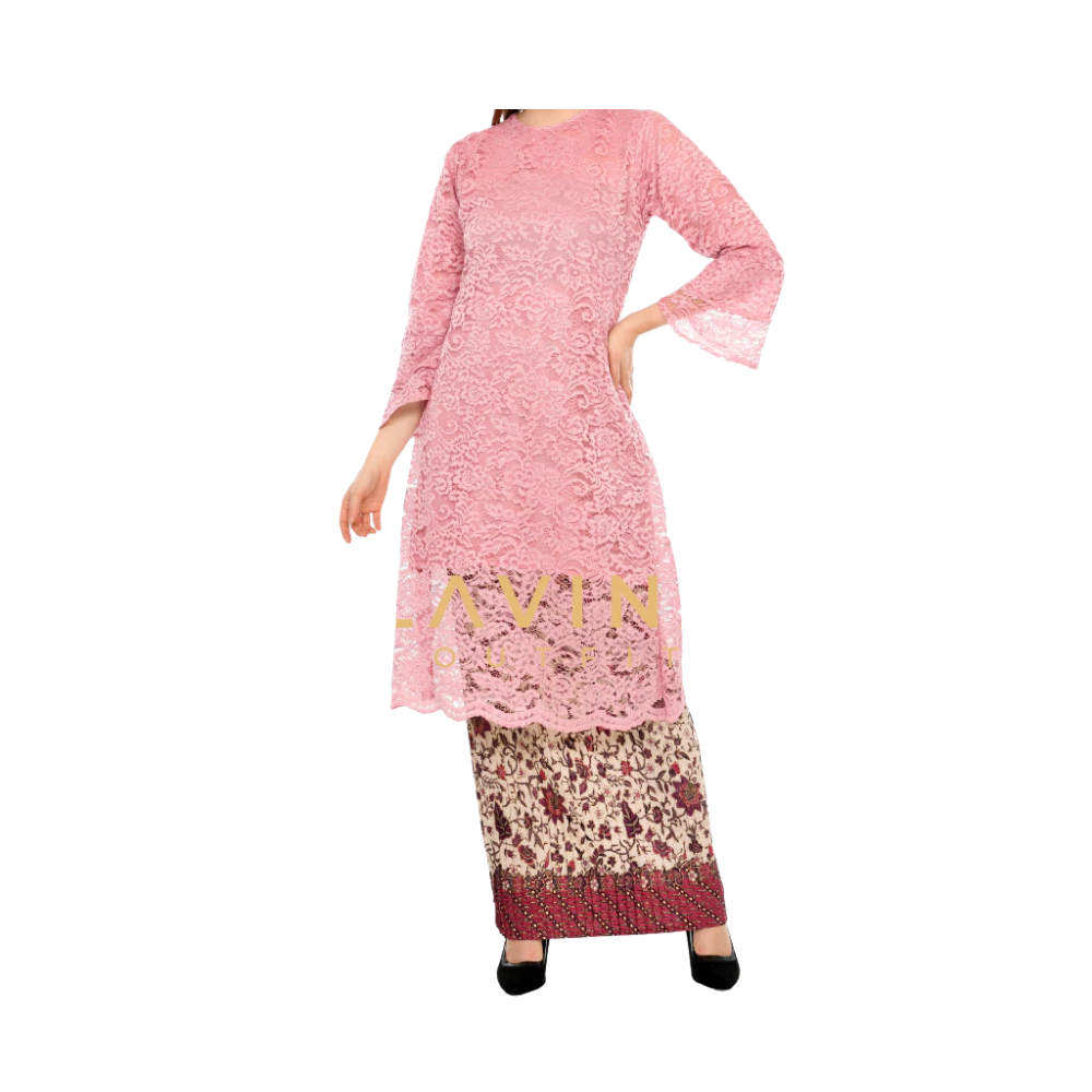 Lavina Tunik Brukat Jumbo Modern