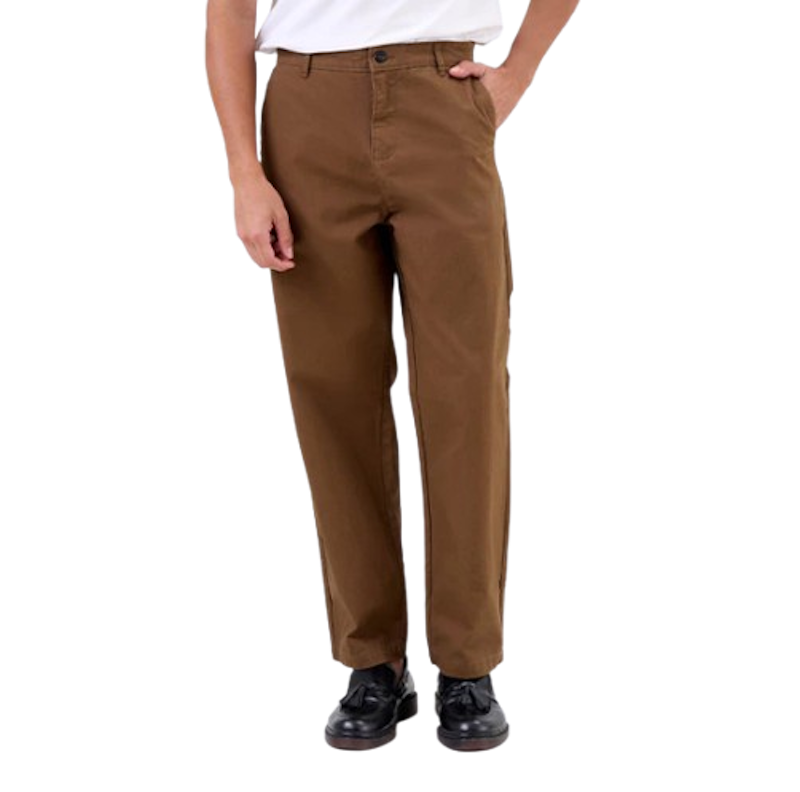 Manzone Chinos Pria Barvol 09 Comfort Fit Dark Brown 1