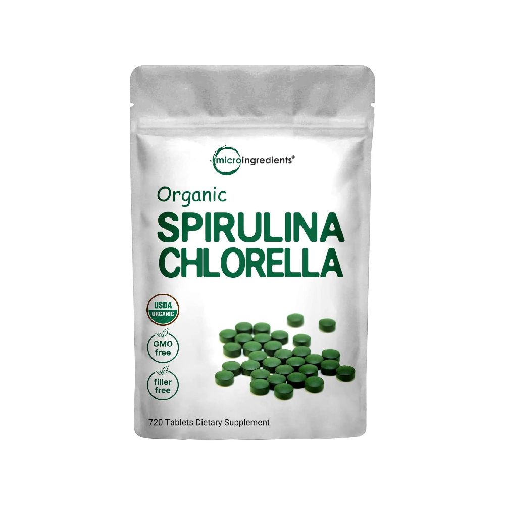 Organic Spirulina and Chlorella Tablets