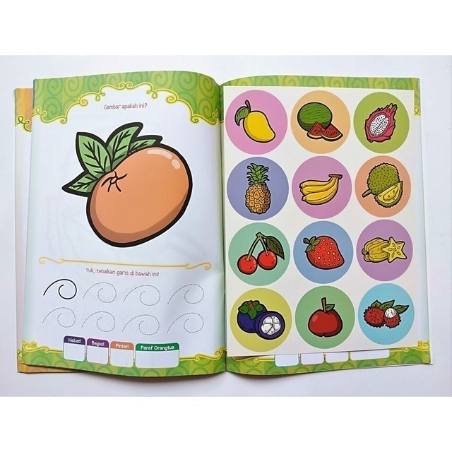 Buku Mewarnai Usia Dini Tema Buah-buahan 2