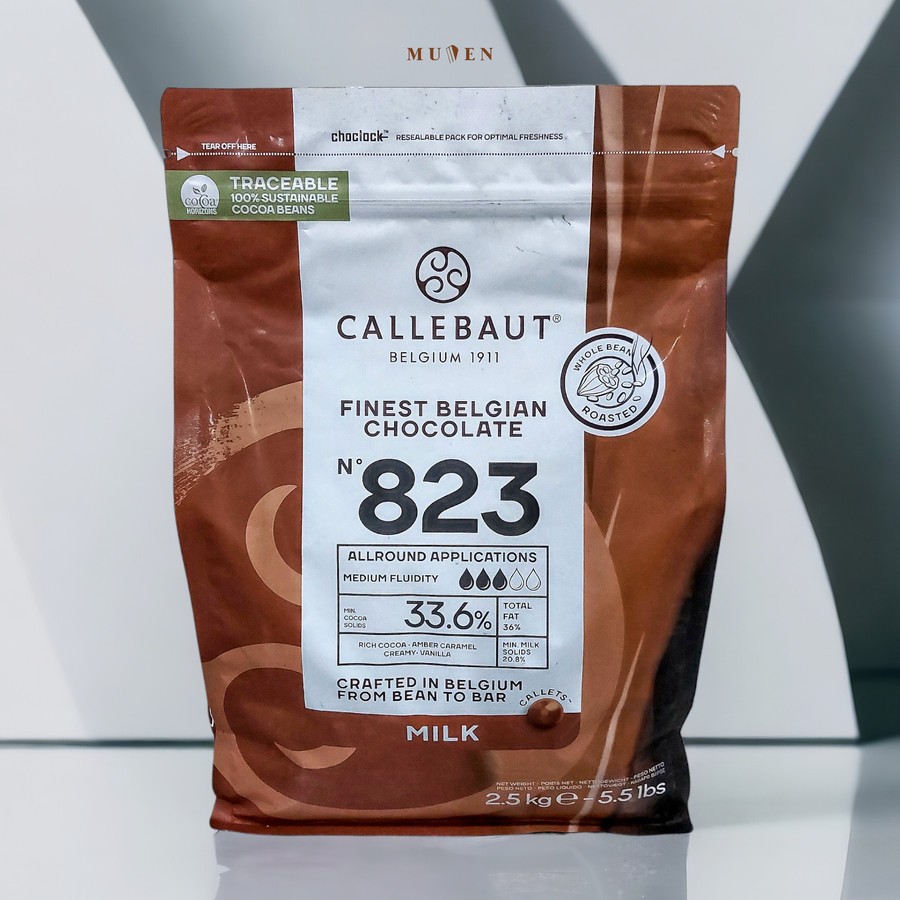 Barry Callebaut Callebaut Milk Chocolate 823 Callets 2,5 kg 
