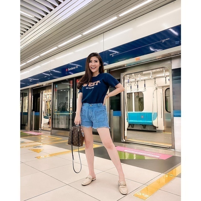 TroubleMaker Hotpant Jeans Blue
