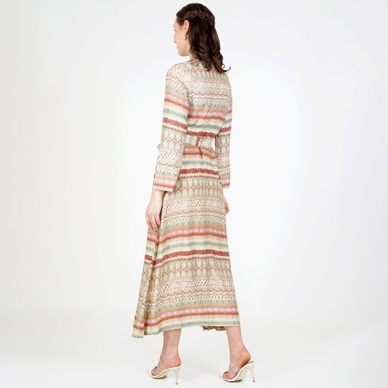 Gamis Green Brown Tribal 3