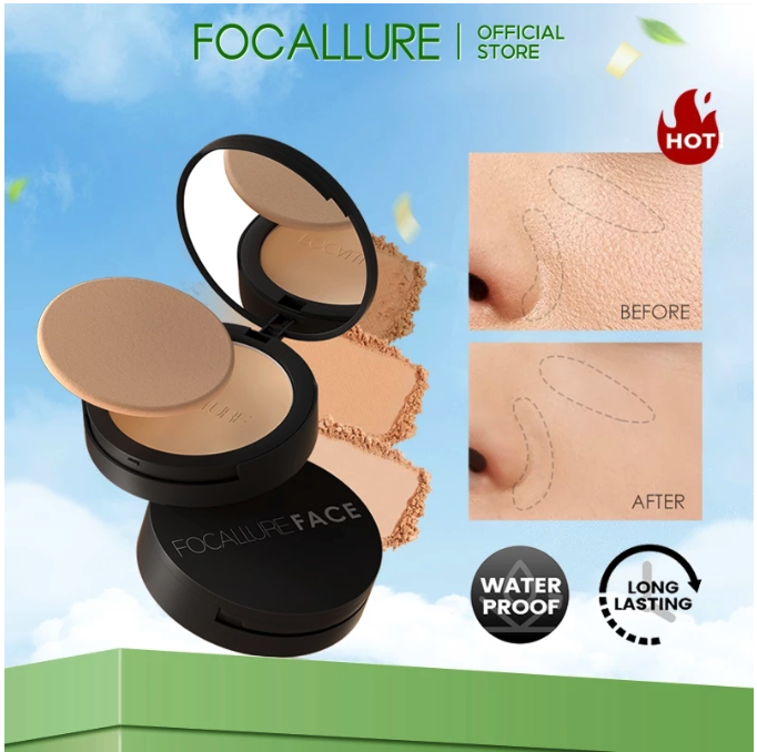 FCL Internasional Indonesia FOCALLURE Oil-Control Pressed Powder 03 Wheat