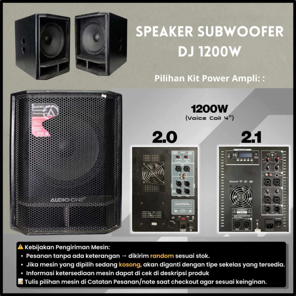 Audio One Active Subwoofer 18 inch 1200 watt 5