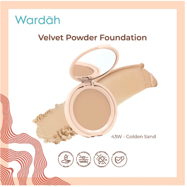 Paragon Technology and Innovation Wardah Colorfit Velvet Powder Foundation 43W Golden Sand