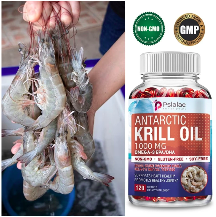  Pslalae Antarctic Krill Oil 1000 mg 120 Softgels