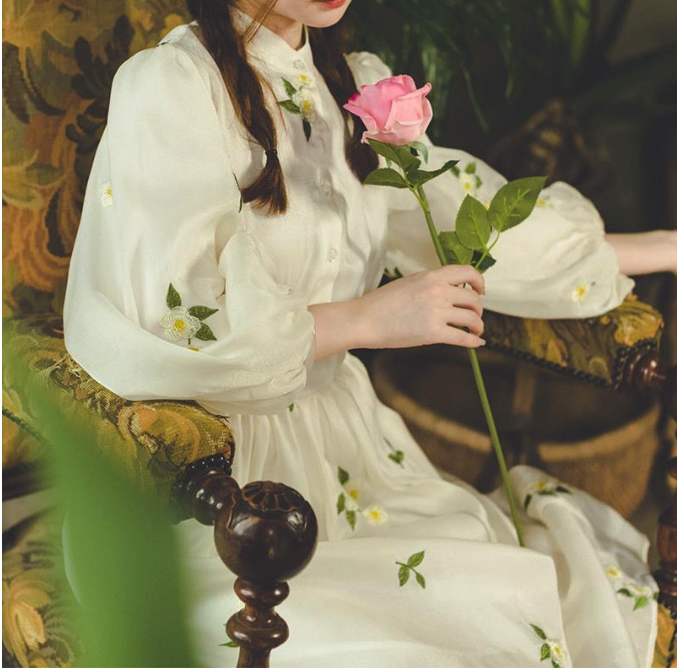  Susana ID Dress Fairy Bordir Emroidery Korean Style  D146