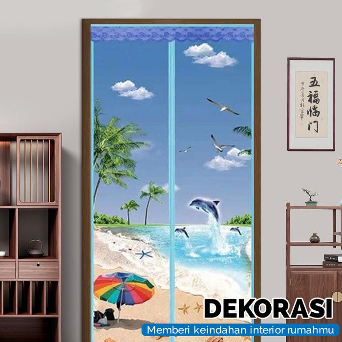  HYDROCYCLE Tirai Magnet Gorden Pintu Motif M1