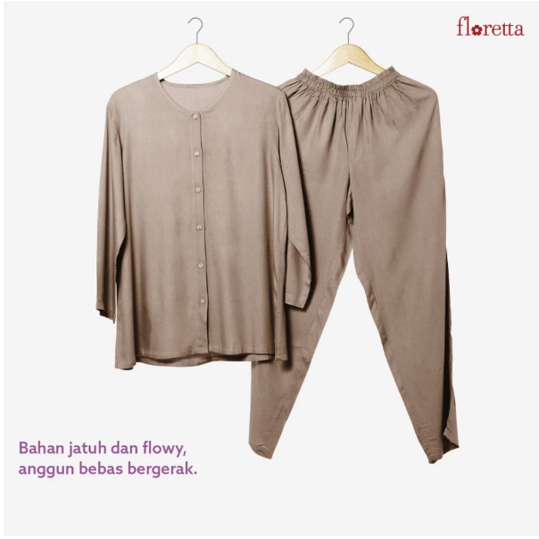  Floretta Set Piyama Momo Lengan Panjang FLO-HPJ-001