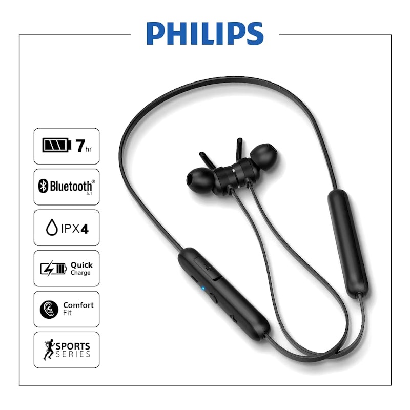 Philips Black In-Ear Wireless Sport Earphone 4