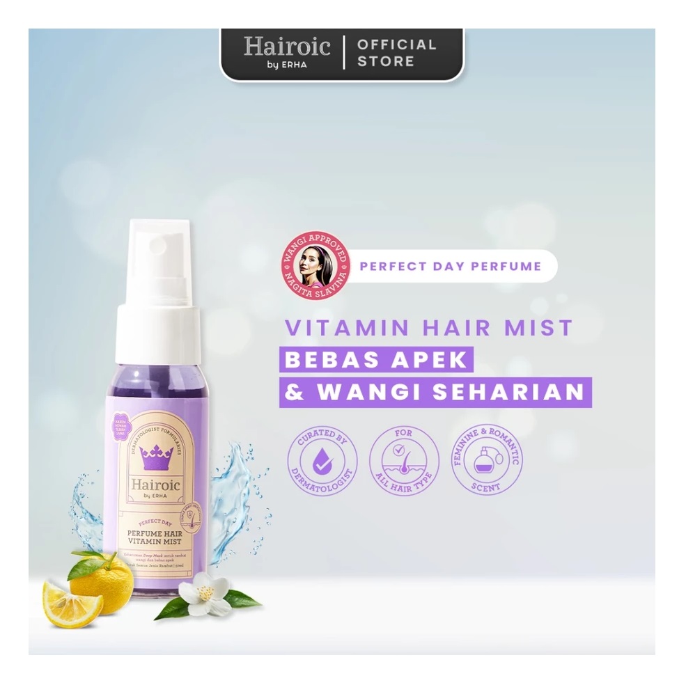 ERHA Clinic Indonesia Hairoic Perfect Day Perfume Hair Vitamin Mist