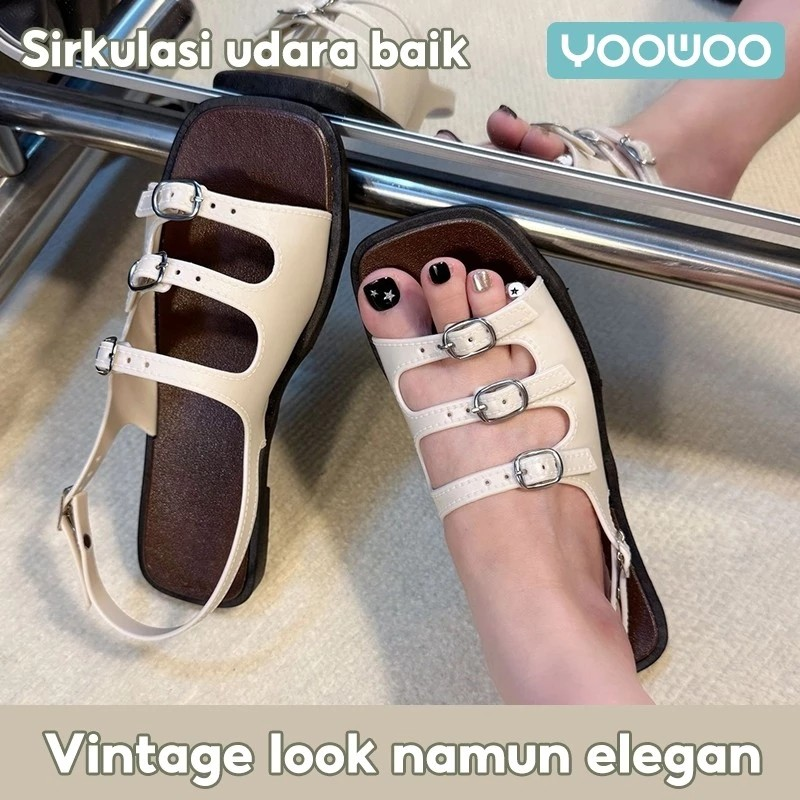  YooWoo Sandal Slip On Wanita