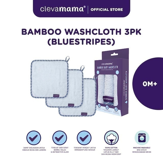 ClevaMama Bamboo Baby Washcloth