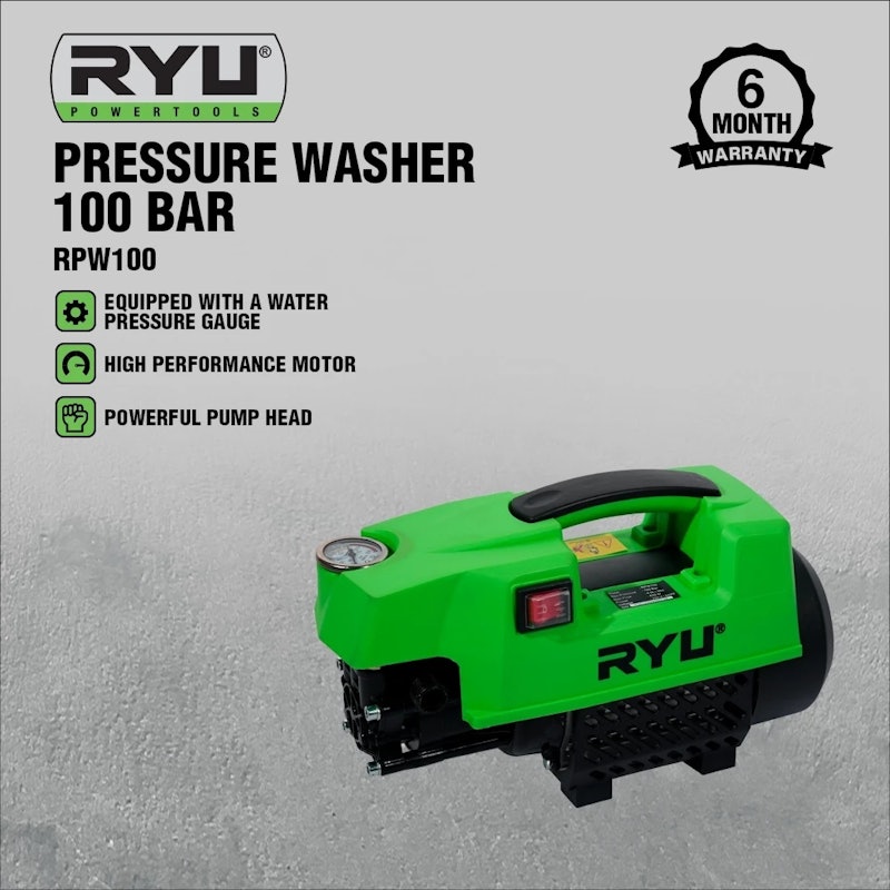 RYU Pressure Washer 100 Bar 5
