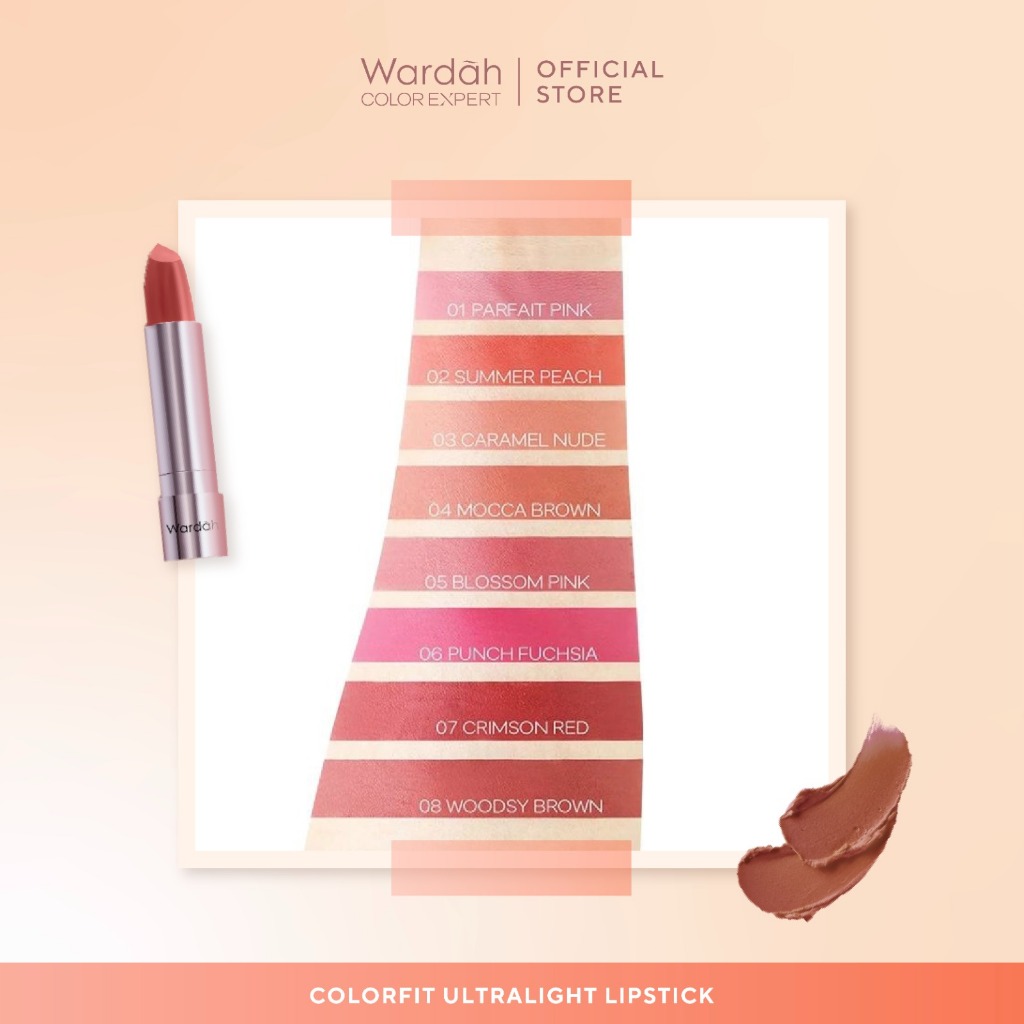 Wardah Colorfit Ultralight Matte Lipstick 03 Caramel Nude