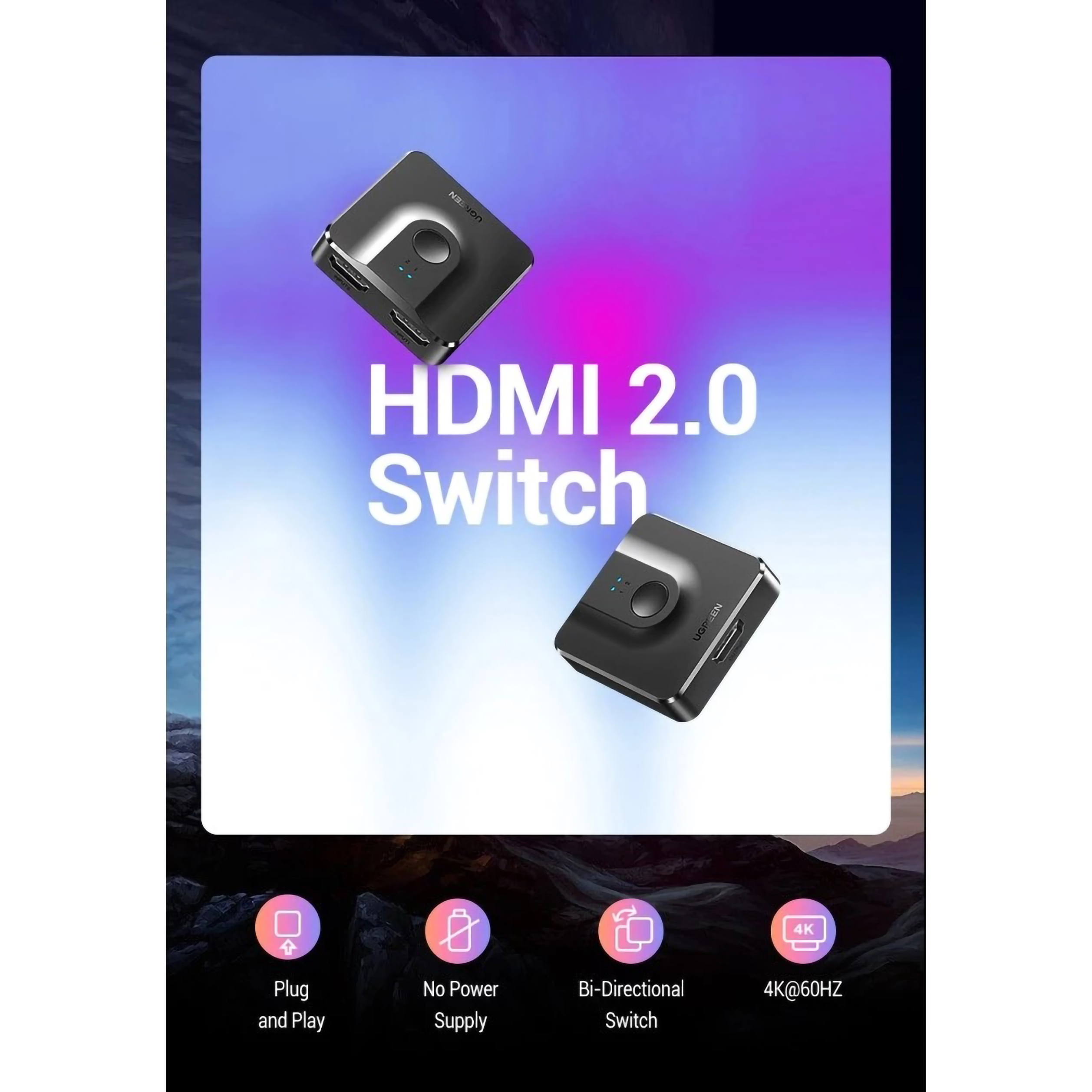 UGREEN UGREEN 4K HDMI Switcher Splitter 50966