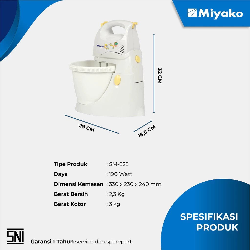 Kencana Gemilang Miyako Stand Mixer SM625