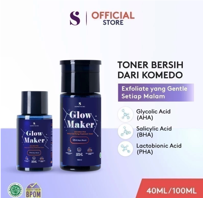 Royal Pesona Indonesia SOMETHINC Glow Maker AHA BHA PHA Clarifying Treatment Toner