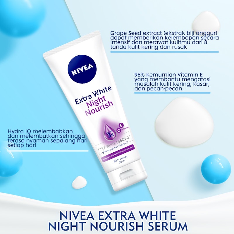 NIVEA Extra Bright Night Nourish Body Serum 4