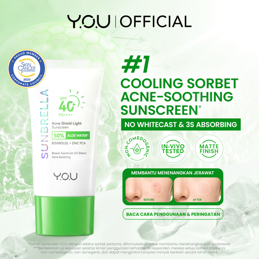 HEBE Beauty Style Y.O.U Sunbrella Acne Shield Light Sunscreen SPF 40+ PA++++ 