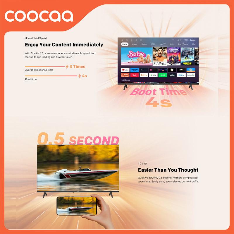 Skyworth Coocaa 2K LED Smart TV 40S3U Plus
