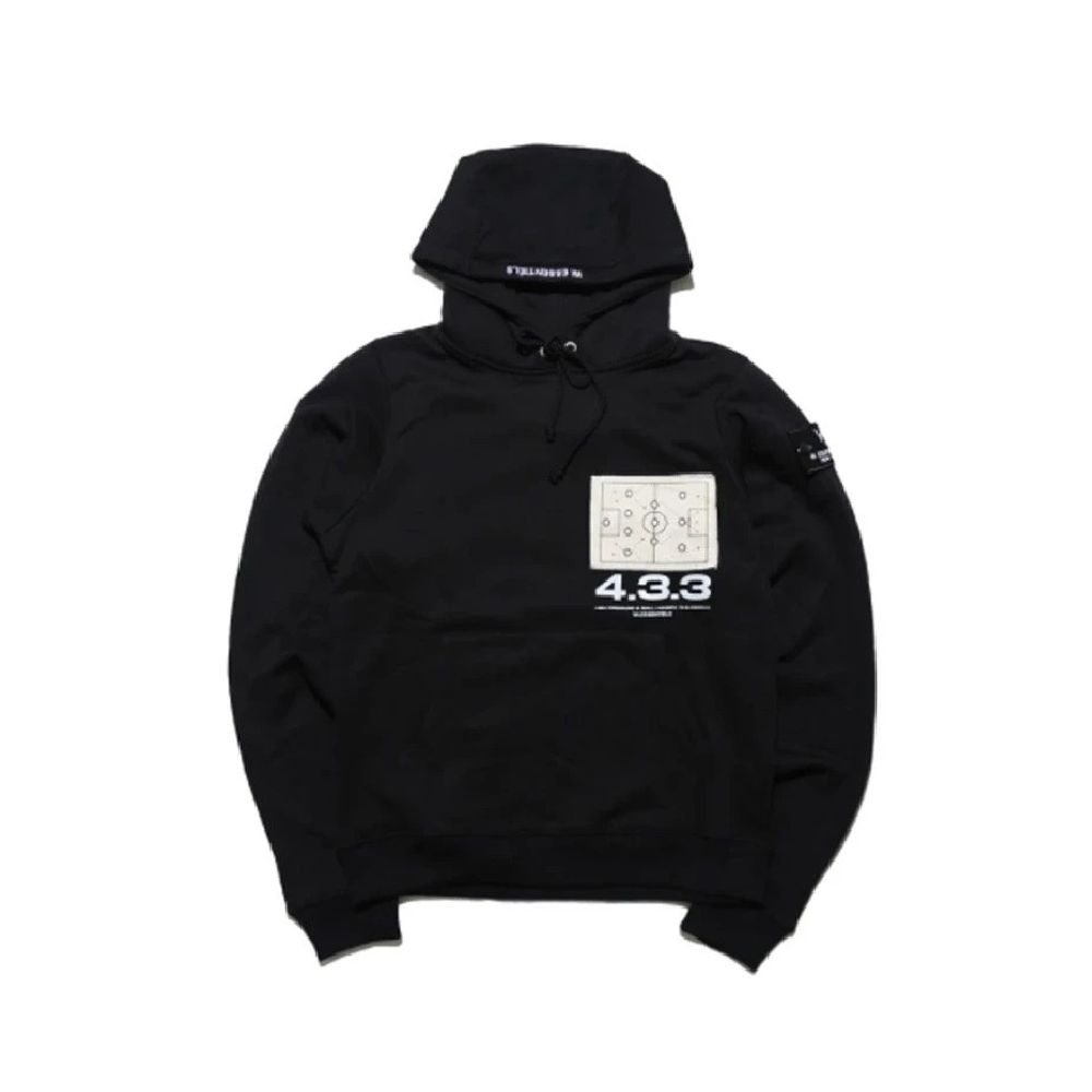 W.Essentiels Jaket Milieu De Terrain Oversize Apllique Hoodie Noir Black