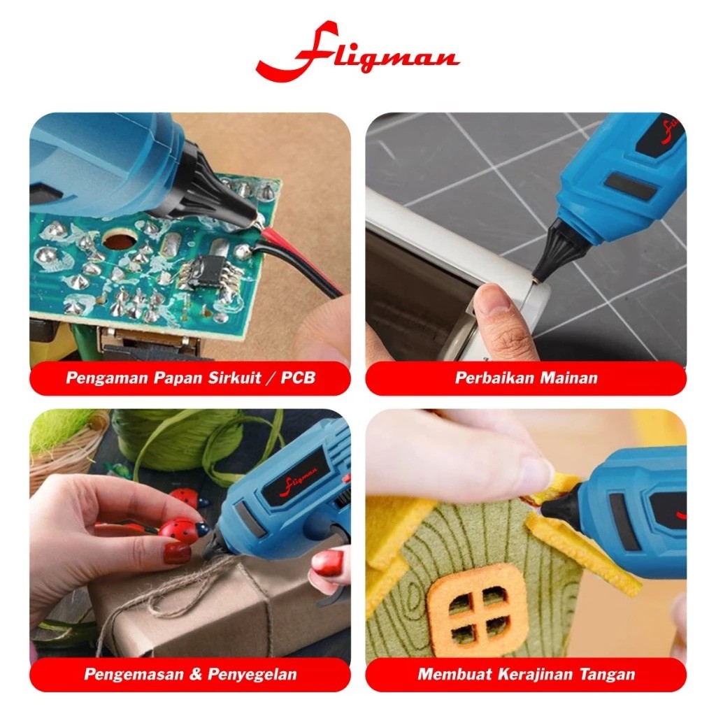 Fligman Cordless Hot Glue Gun Stick 5